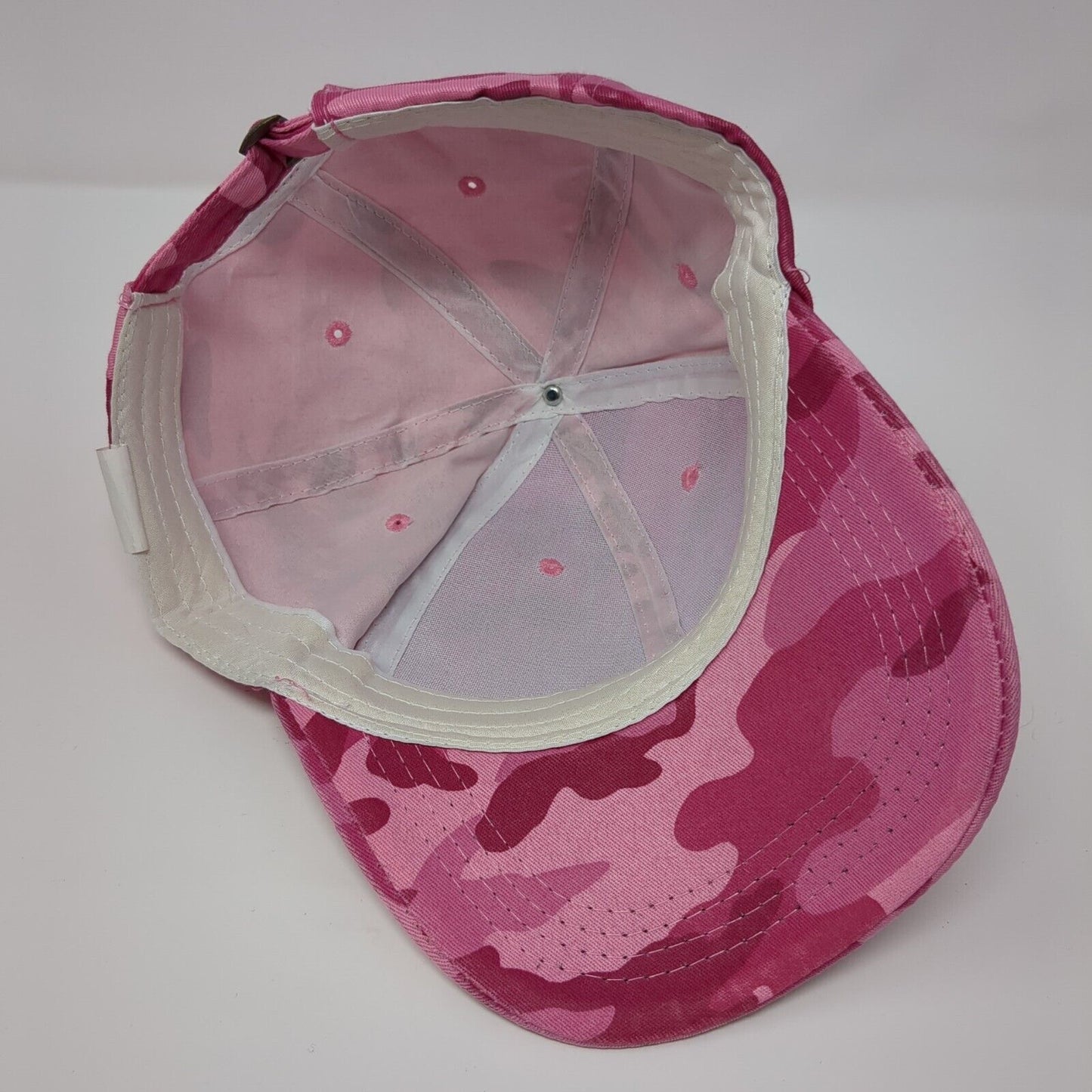 Kun Gu Slideback Hat Pink Camouflage OSFA Adjustable Blank Vent Holes