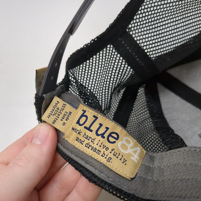 Malibu Club Snapback Trucker Hat Black One Size Mesh Back Blue 84