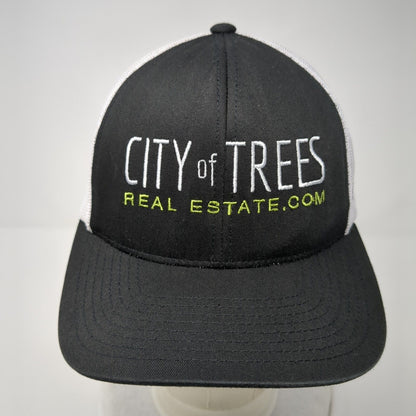 City of Trees Real Estate Snapback Trucker Hat Black One Size Mesh Back