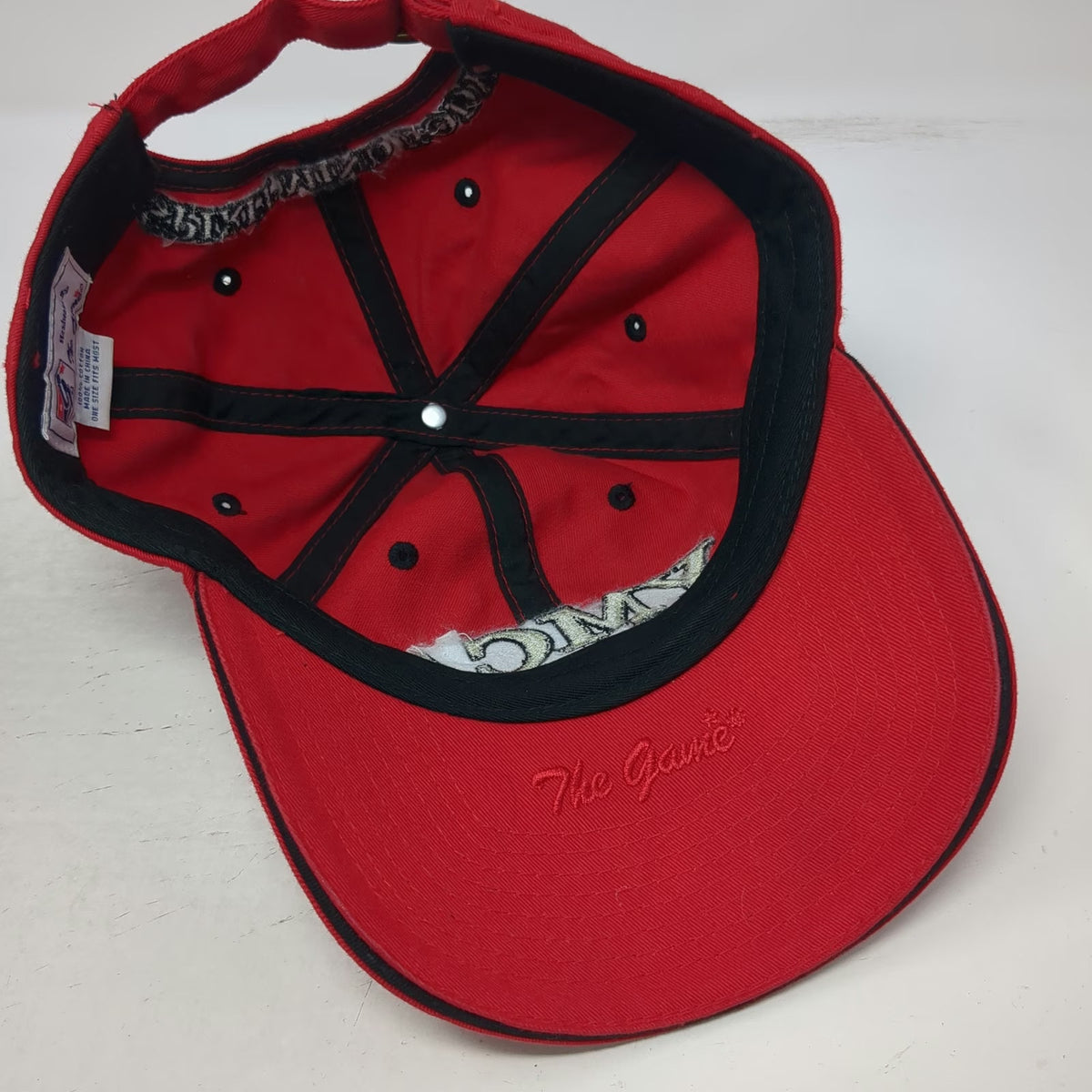The Game Baseball Cap Red One Size YMCA 1844 Spirit Mind Body Strapback Hat