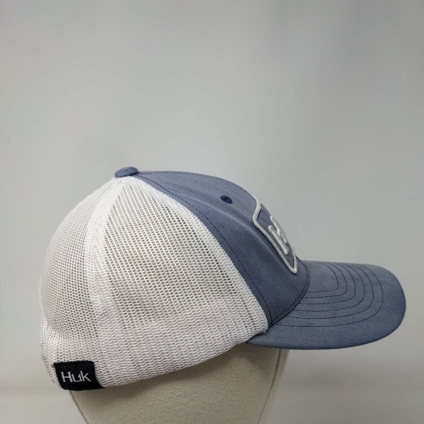 Huk Fishing Snapback Trucker Hat Blue OSFM Adjustable Mesh Back Yupoong
