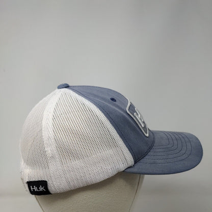 Huk Fishing Snapback Trucker Hat Blue OSFM Adjustable Mesh Back Yupoong