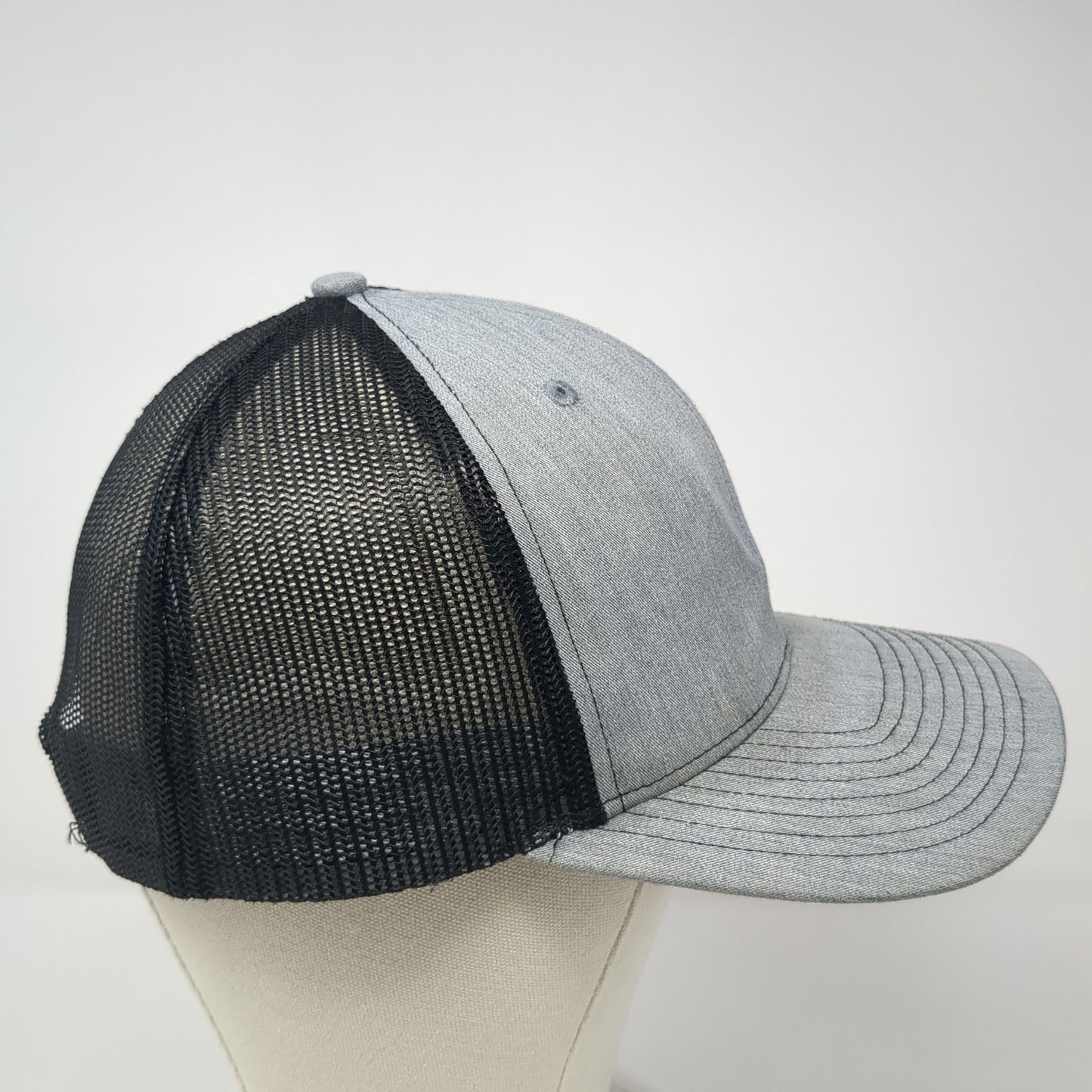JST Manufacturing Snapback Trucker Hat Gray One Size Mesh Back 6 Panel