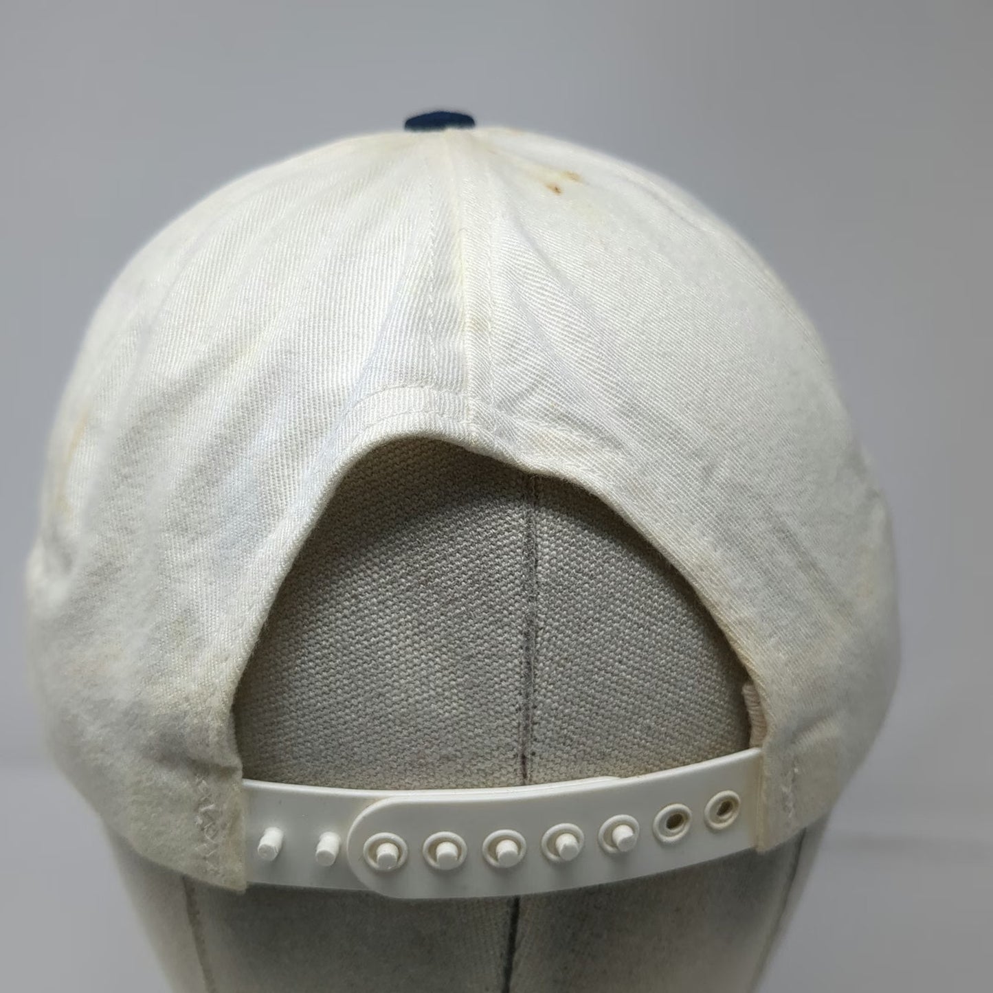 Twins Enterprise 1999 World Series MLB Snapback Hat White Blue OS Gray Vintage