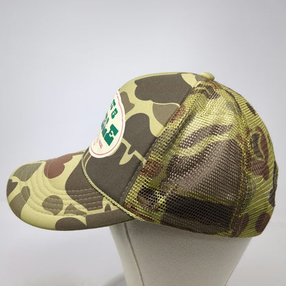 Nissun Trucker Hat Green One Size Camo Mesh Snapback Make it a Double Dice