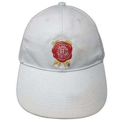 Jim Beam Baseball Cap White One Size Born and Barreled in the USA Cotton Hat