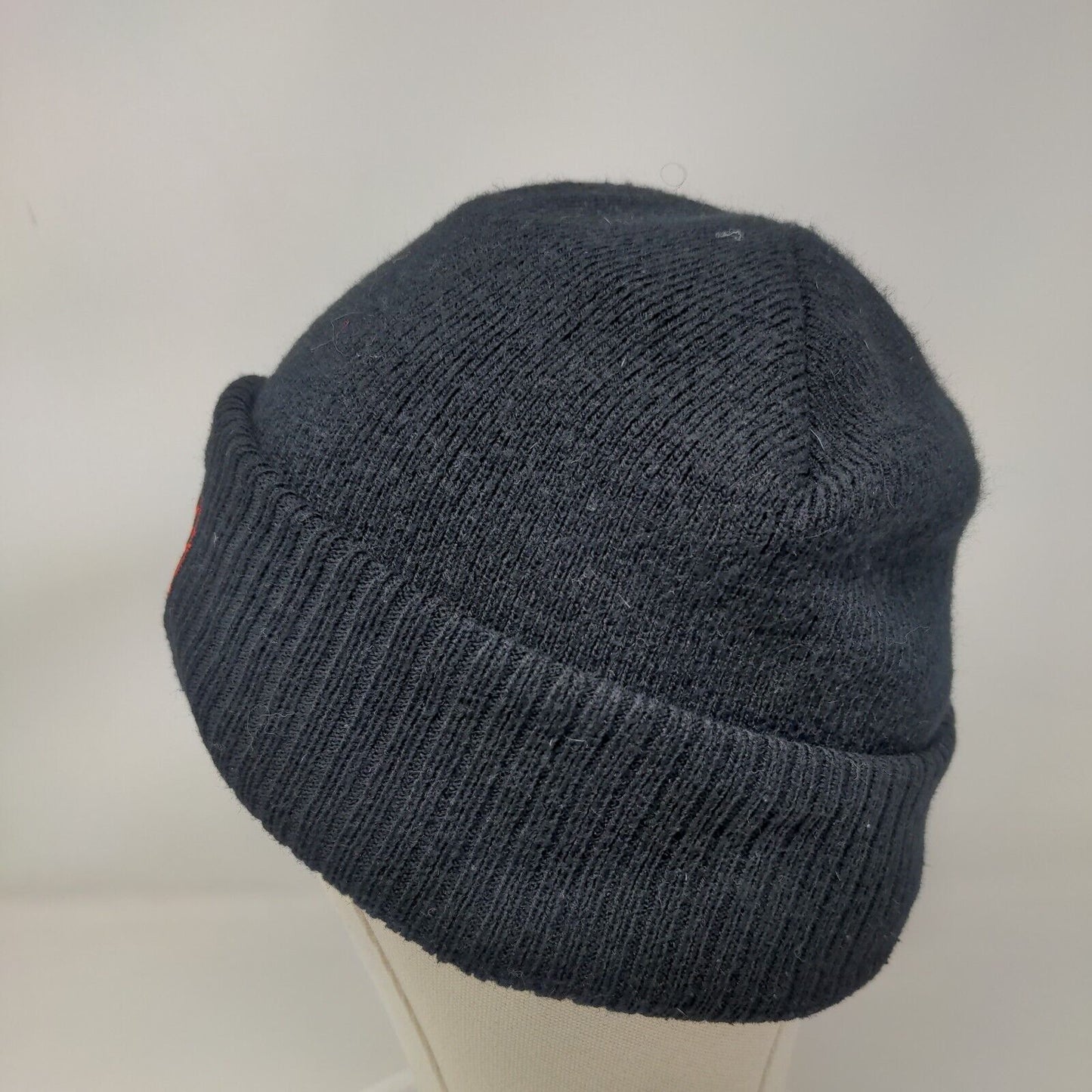 Canada Weather Gear Beanie Hat Black One Size Knitted Stretch Patriotic