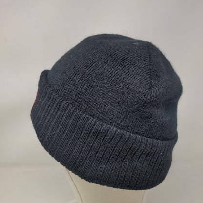 Canada Weather Gear Beanie Hat Black One Size Knitted Stretch Patriotic