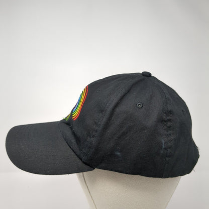 Rainbow Love Snapback Hat Black One Size Adjustable Solid Embroidered