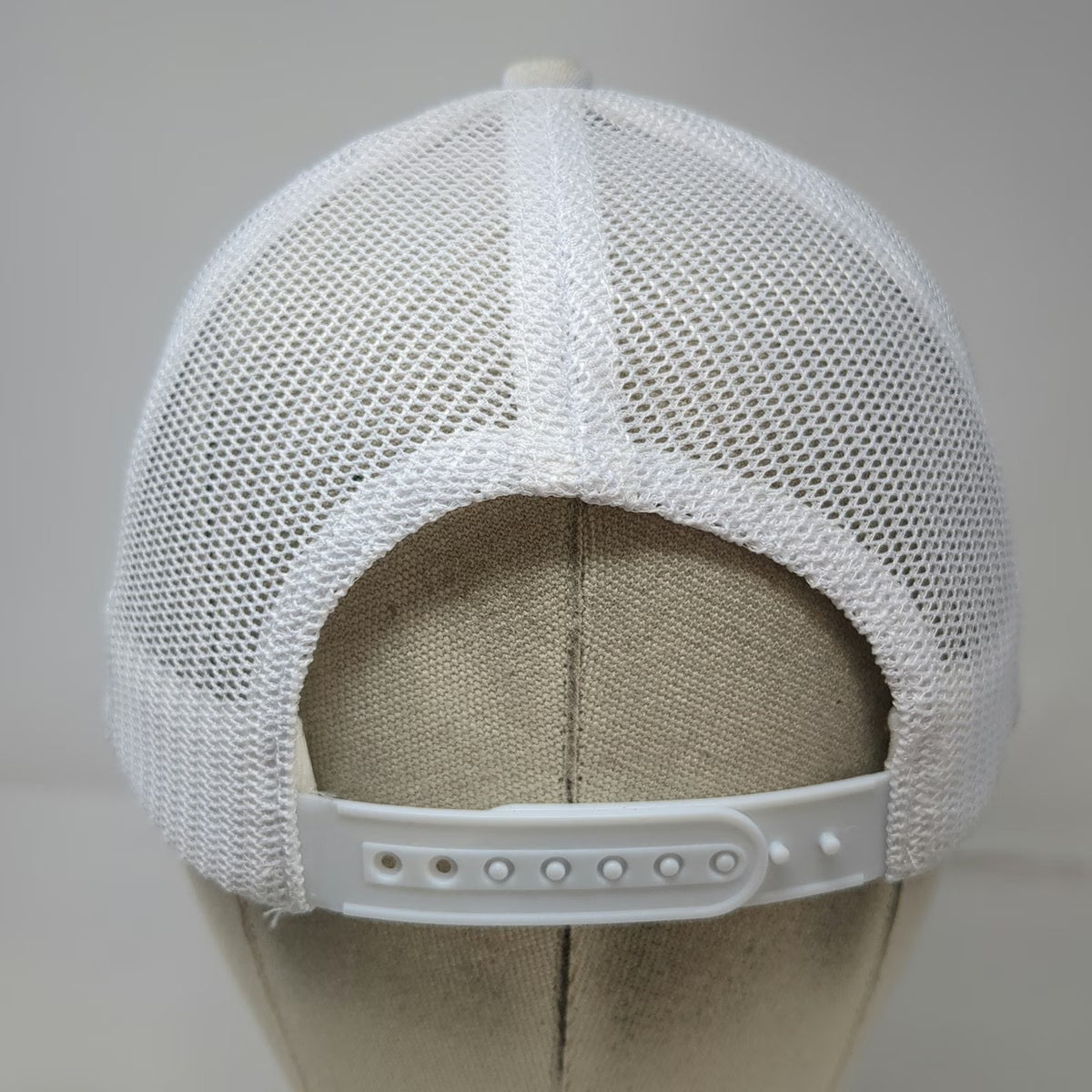 Trucker Hat White Green One Size Tryst Embroidered Logo Snapback Mesh Back