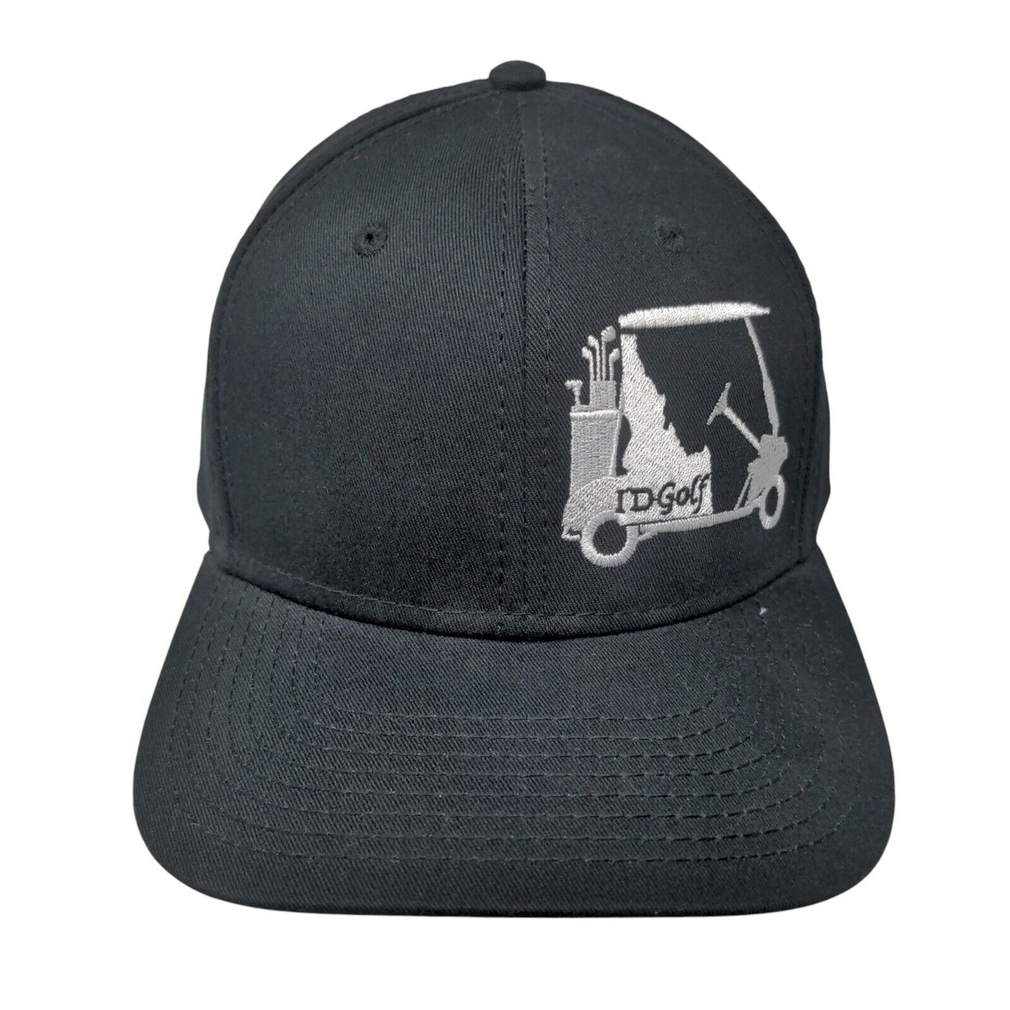 I'D Golf Snapback Hat Black OSFM Adjustable Embroidered 6 Panel Otto