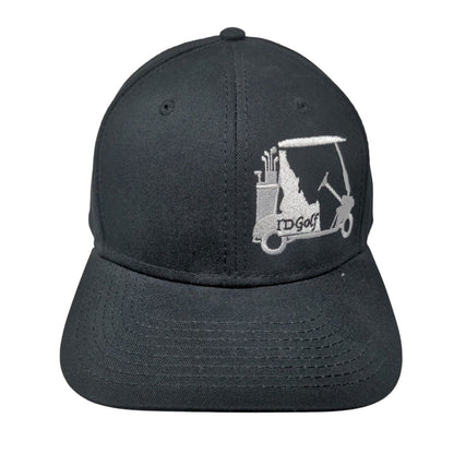 I'D Golf Snapback Hat Black OSFM Adjustable Embroidered 6 Panel Otto
