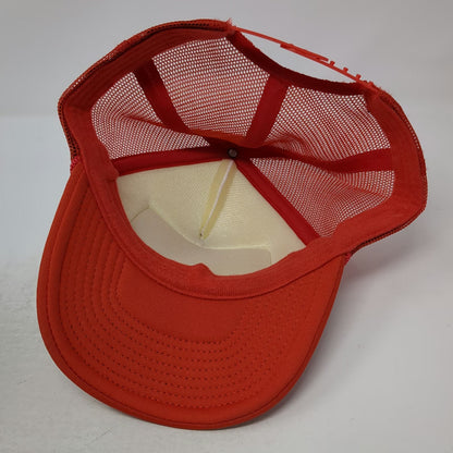 Orange Trucker Hat One Size Balls Deep Baseball Team Mesh Back Rope Snapback