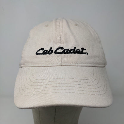 Cub Cadet Men's Strapback Hat Tan Embroidered Logo 100% Cotton