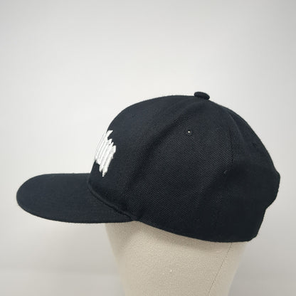 Compton Spell Out Snapback Hat Black One Size Adjustable Embroidered