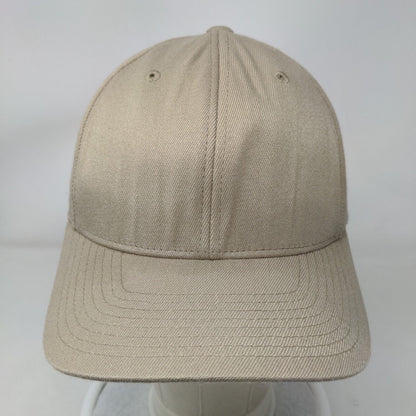 Lids Fitted Hat Tan Small-Medium Solid 6 Panel Vent Holes Blank Flexfit