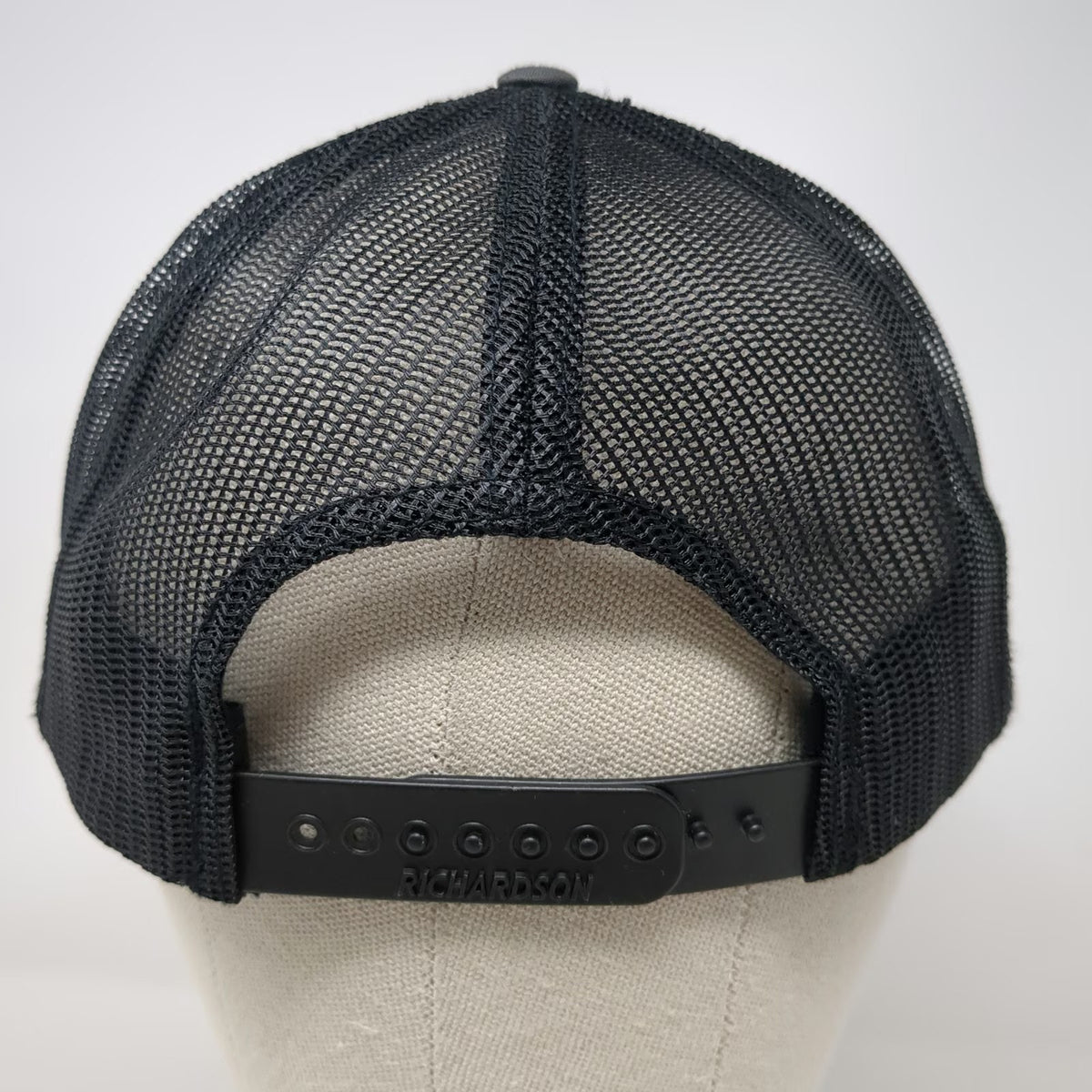 Richardson Trucker Hat Gray One Size Stealth Stixx Fishing Skull Mesh Snapback