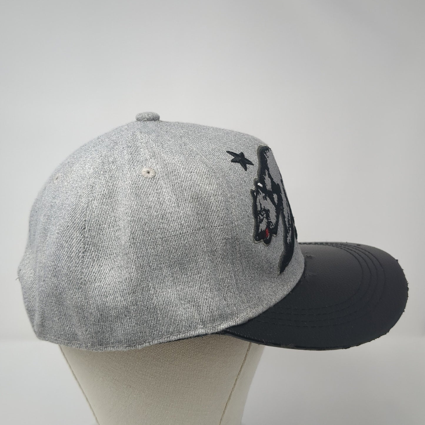 Bear Snapback Hat Gray One Size Adjustable Colorblock Sole Addiction