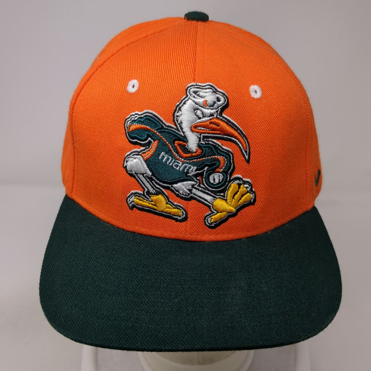 Zephyr Miami Hurricanes NCAA Snapback Hat Orange Green One Size Sebastian Ibis