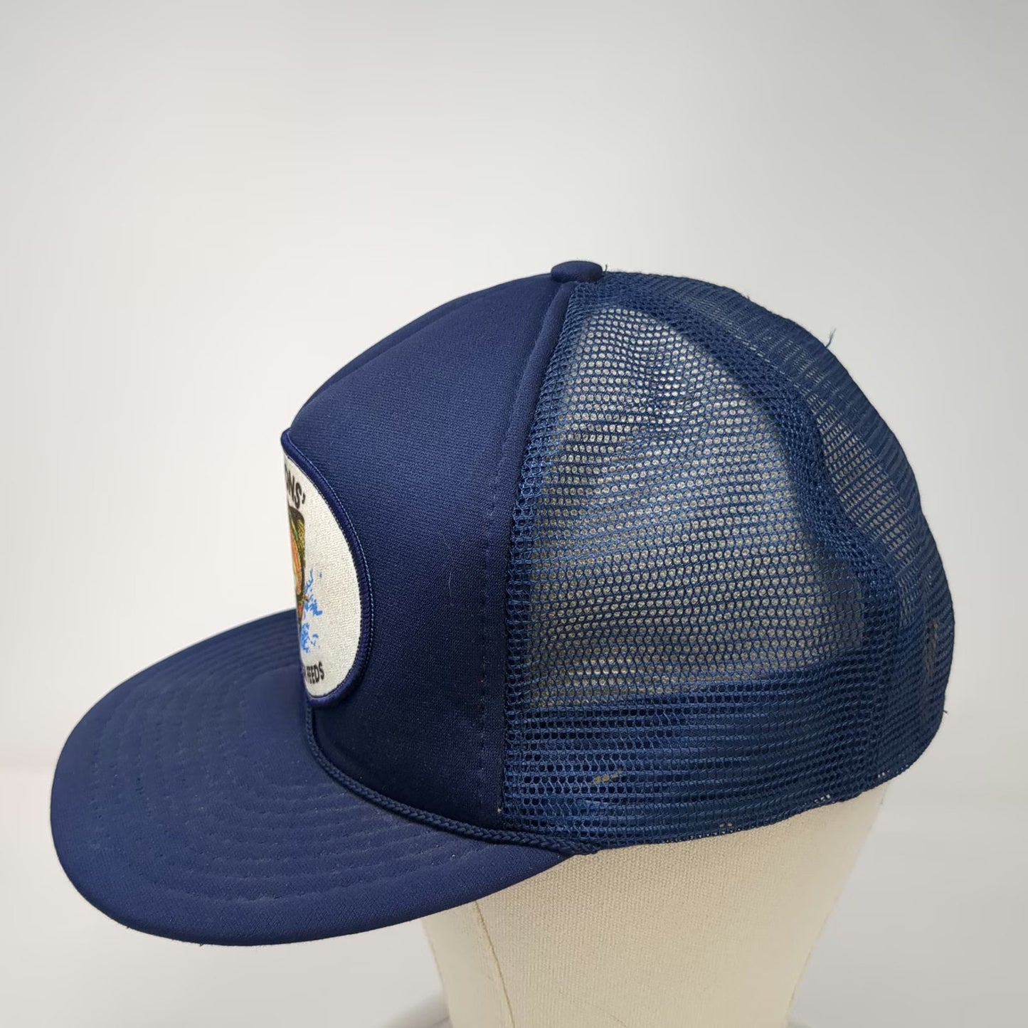 Mohr's Trucker Hat Blue One Size Snapback Nelsons Trout & Salmon Feeds Fishing
