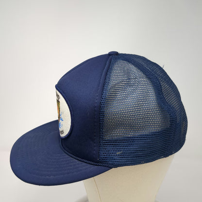 Mohr's Trucker Hat Blue One Size Snapback Nelsons Trout & Salmon Feeds Fishing