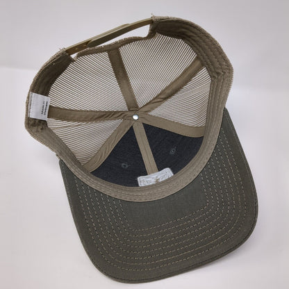 RAM Snapback Trucker Hat Brown One Size Adjustable Embroidered Mesh Back 6 Panel