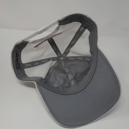 Titleist Golf Snapback Mesh Back Hat White One Size Adjustable 6 Panel