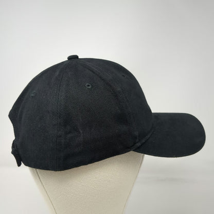 CDL Maple Leaf Baseball Cap Black One Size Strapback Cotton Hat Embroidered Logo