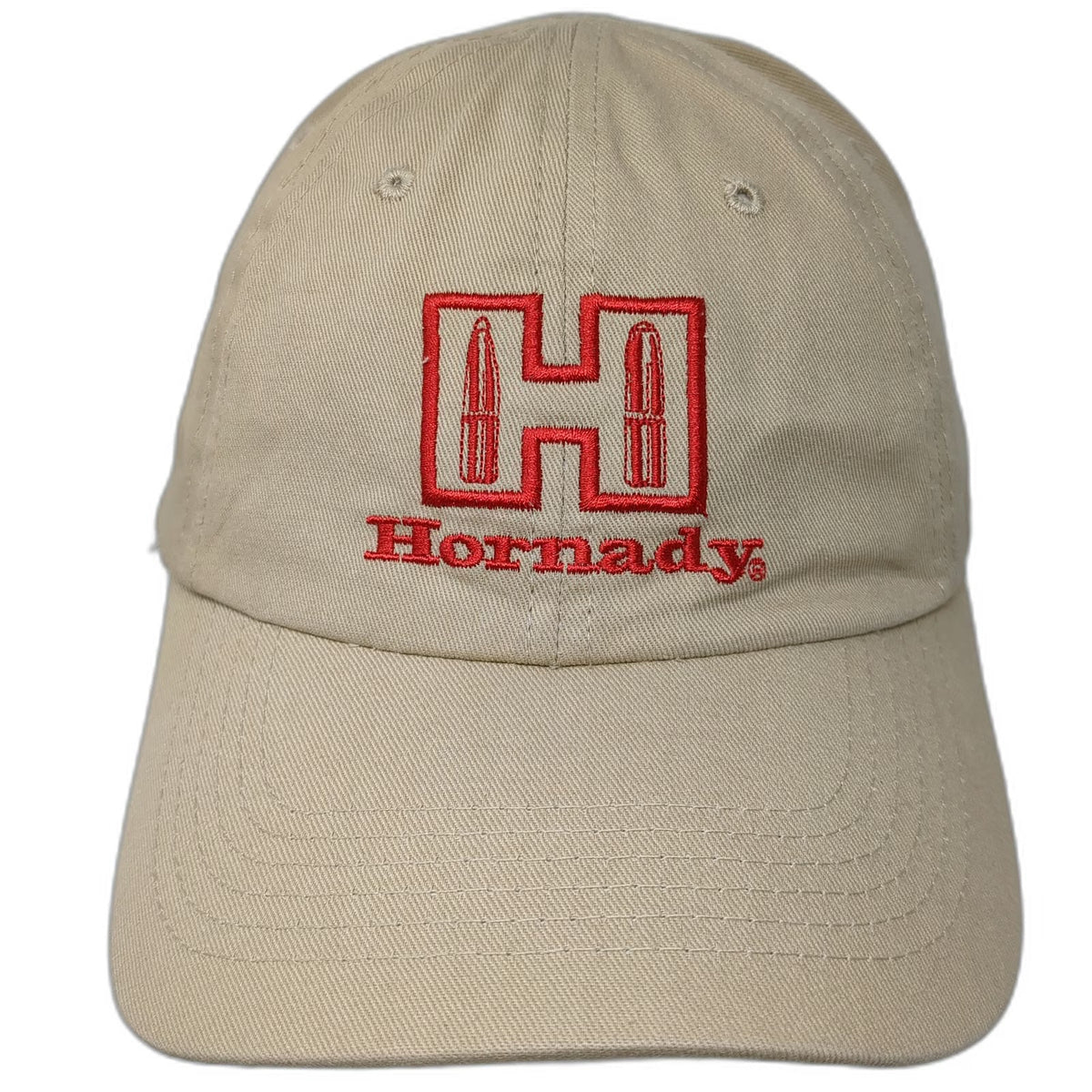 Hornady Baseball Cap Beige One Size Embroidered Logo Slideback Ammo Gun Hat