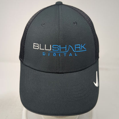 Nike Baseball Cap Black L BluShark Digital Mesh Dri-FIT Legacy91 Stretch Fit Hat