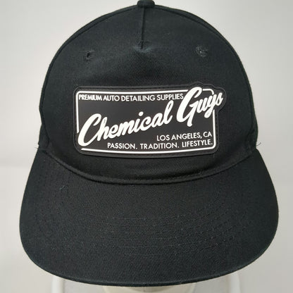 Chemical Guys 5 Panel Black One Size Snapback Cotton Logo Detailing Hat