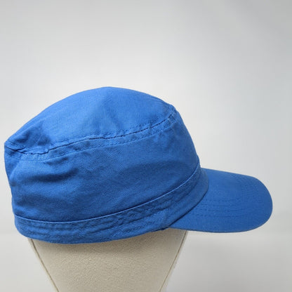 J. Linderberg Cadet Army Cap Blue Medium Lightweight Emblem Blank Cotton