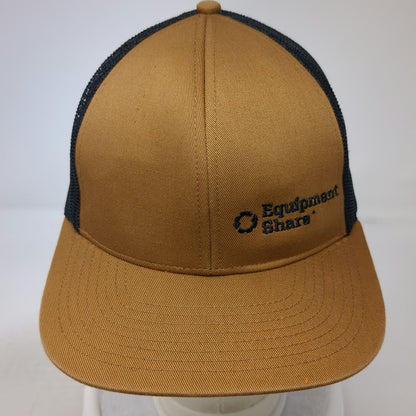 Cap America Equipment Share Trucker Hat Brown One Size Mesh Back Snapback