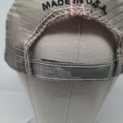 Morse Strapback Mesh Back Trucker Hat Gray OSFA 6 Panel Made In USA