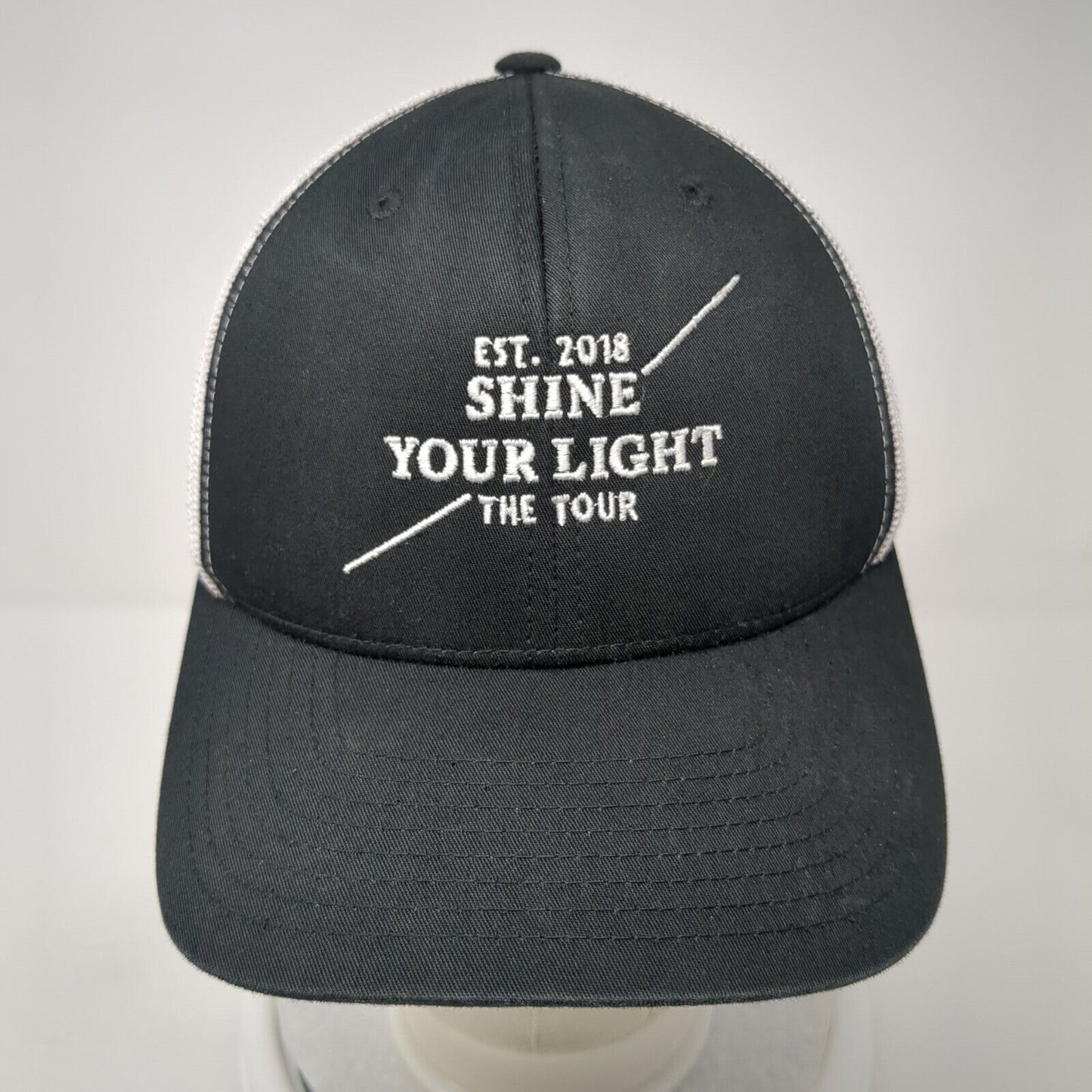 Est. 2018 Shine Your Light The Tour Snapback Trucker Hat Black OS Mesh Yupoong