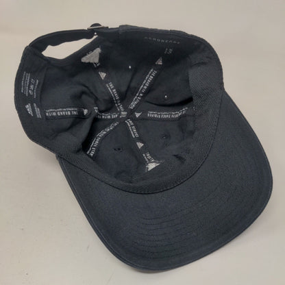 Adidas Slideback Hat Black One Size Adjustable Embroidered Aeroready 6 Panel