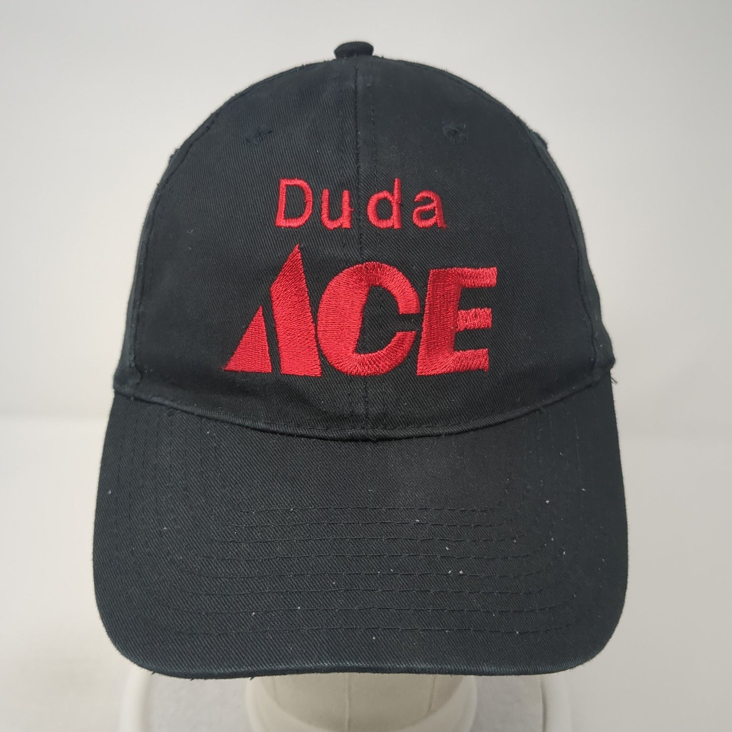 Duda ACE Strapback Hat Black One Size Adjustable Embroidered 6 Panel