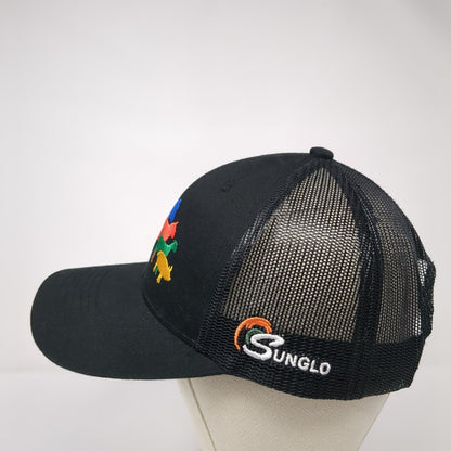 Outdoor Cap Trucker Hat Black One Size Mesh Back Embroidered Sunglo