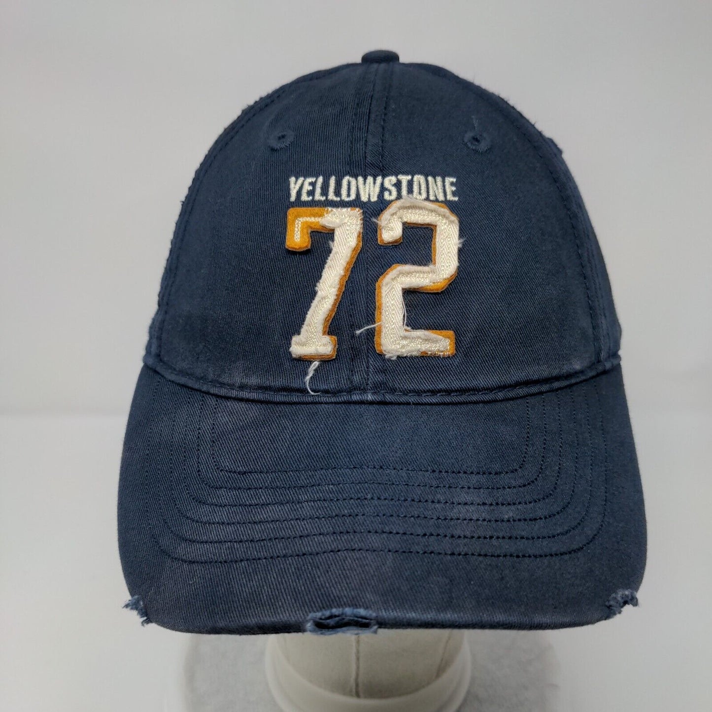 Yellowstone 72 Strapback Hat Blue OS Adjustable Distressed Ouray Sportswear