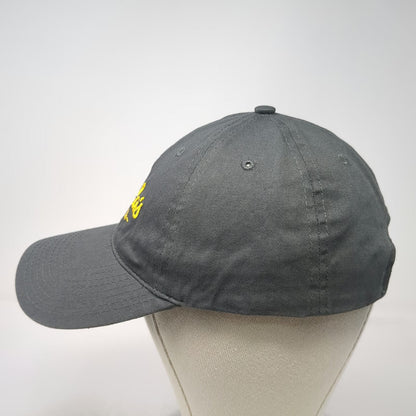Cabela's Club Baseball Cap Gray One Size Adjustable Yellow Script Logo Hat
