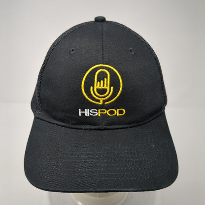 HISPOD Snapback Trucker Hat Black One Size Adjustable Mesh Back Port Authority