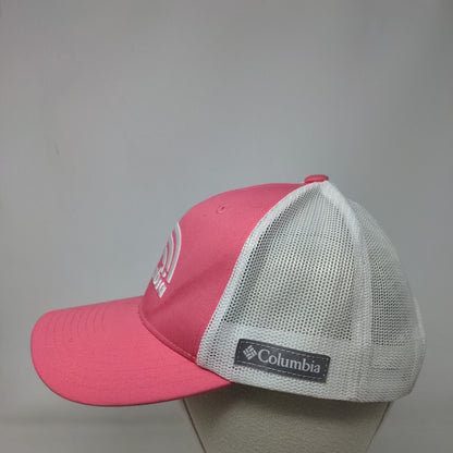 Columbia Snapback Trucker Hat Pink One Size Adjustable Mesh Back 6 Panel