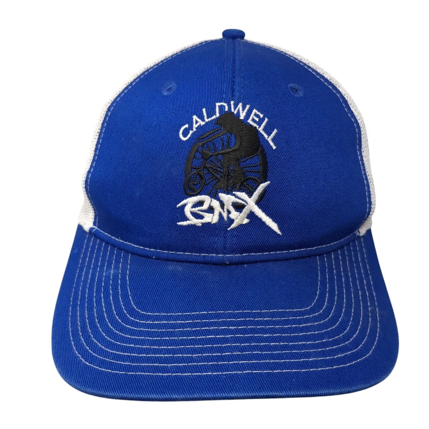 Caldwell BMX Snapback Mesh Back Trucker Hat Blue One Size Mesh Back