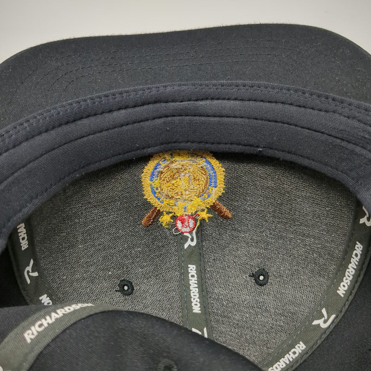 Richardson Baseball Cap Black M American Legion Umpire Flexfit Curved Brim Hat