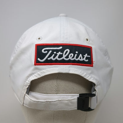 Titleist Baseball Cap White Blue One Size Pro V1 FootJoy Slideback Golf Hat