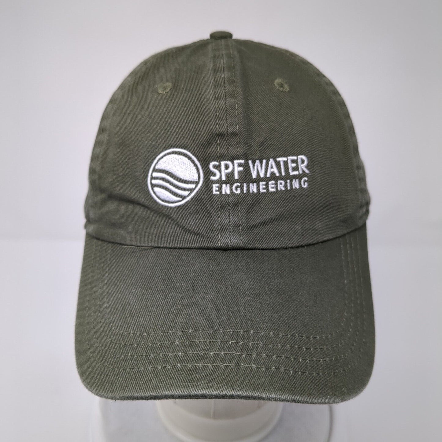 SPF Water Engineering Slideback Hat Green One Size Solid Ahead Vintage