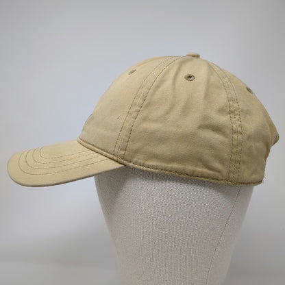 Nautica Baseball Cap Beige One Size Slideback 100% Cotton Blue Sail Strap Hat