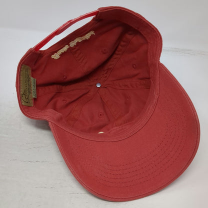 Ducks Unlimited Snapback Red One Size Embroidered Logo Curved Brim Outdoor Hat