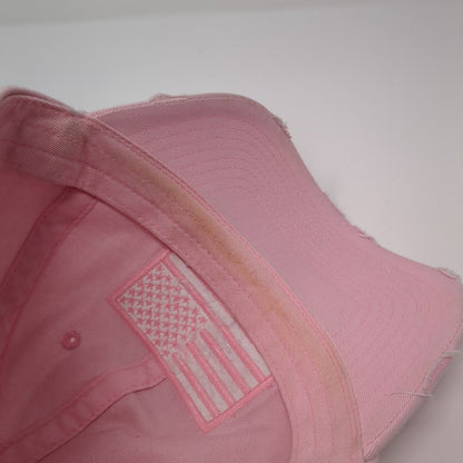 USA Flag Slideback Baseball Cap Pink One Size Adjustable Patriotic KB ETHOS