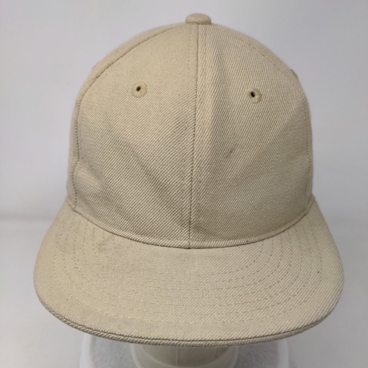 KB ETHOS Fitted Hat Tan 7 1/8 Solid Vent Holes 6 Panel Blank